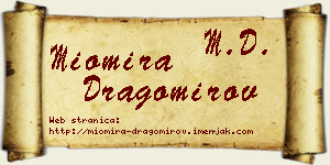 Miomira Dragomirov vizit kartica